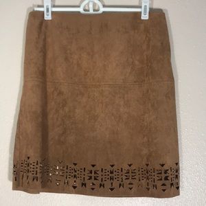 Suede skirt